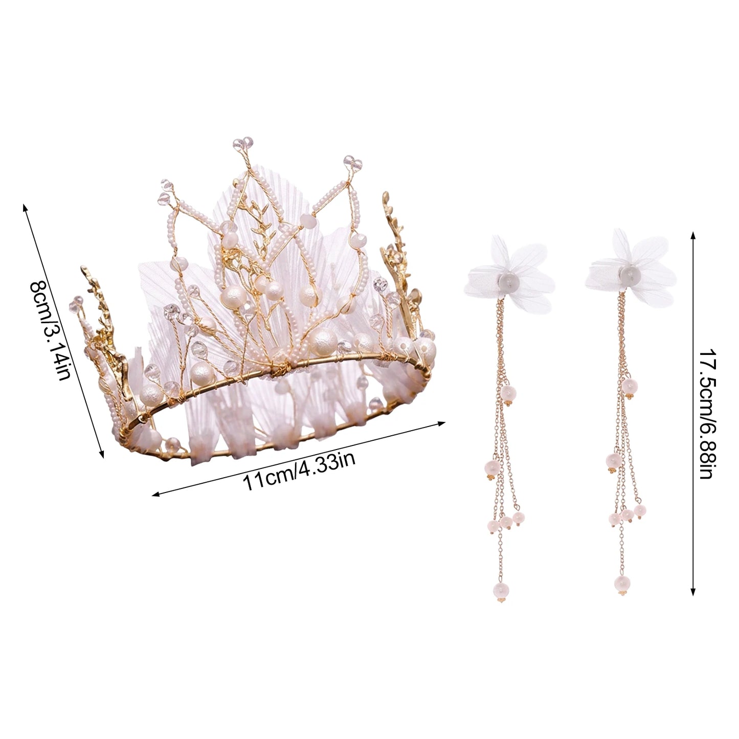 Bridal Pearl Crown Hair Accessories Set With Natural Style For Wedding Photography Peaceful Pleasures Health and Wellness