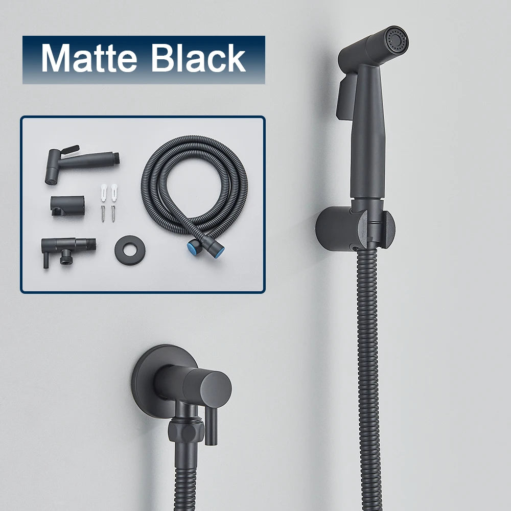 Wall-Mounted Bidet Sprayer Faucet | 304 Stainless Steel