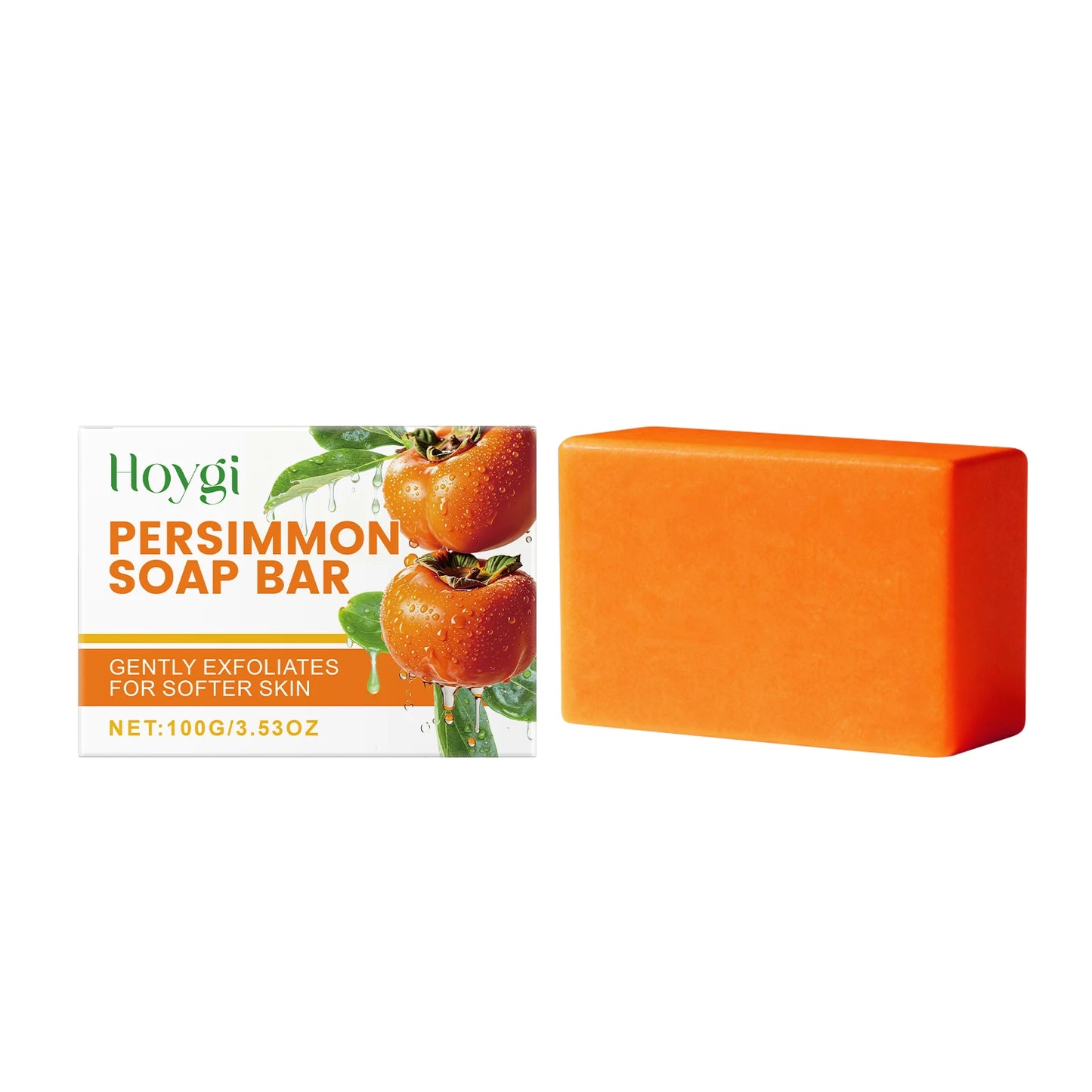 Persimmon Soap Bar Gentle Cleansing Skin Purifying and Deodorizing Soap for Fresh Skin Nourishes and Moisturizes Bath Soap 100g Peaceful Pleasures Health and Wellness 100g boxed