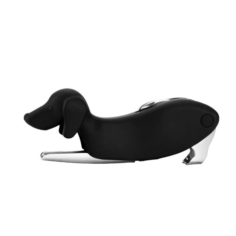 Dog Wine Bottle Opener Corkscrew with Foil Cutter Beer Opener Manual Wine Key for Servers Waiters Bartender and Home Bar Use Peaceful Pleasures Health and Wellness Black Dog