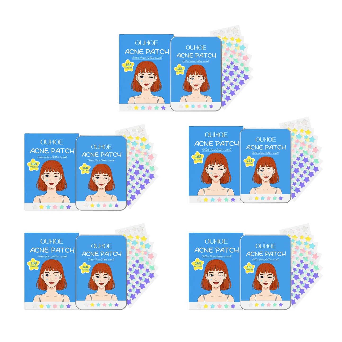 Star Shape Pimple Patches 168pc – Invisible Acne Stickers