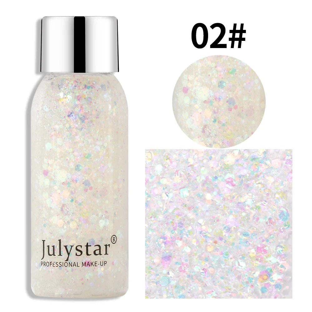 Body Glitter Sequin Gel – Face & Eye Shimmer for Festivals