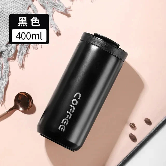 400ml Stainless Steel Insulated Travel Mug – Leakproof Thermos