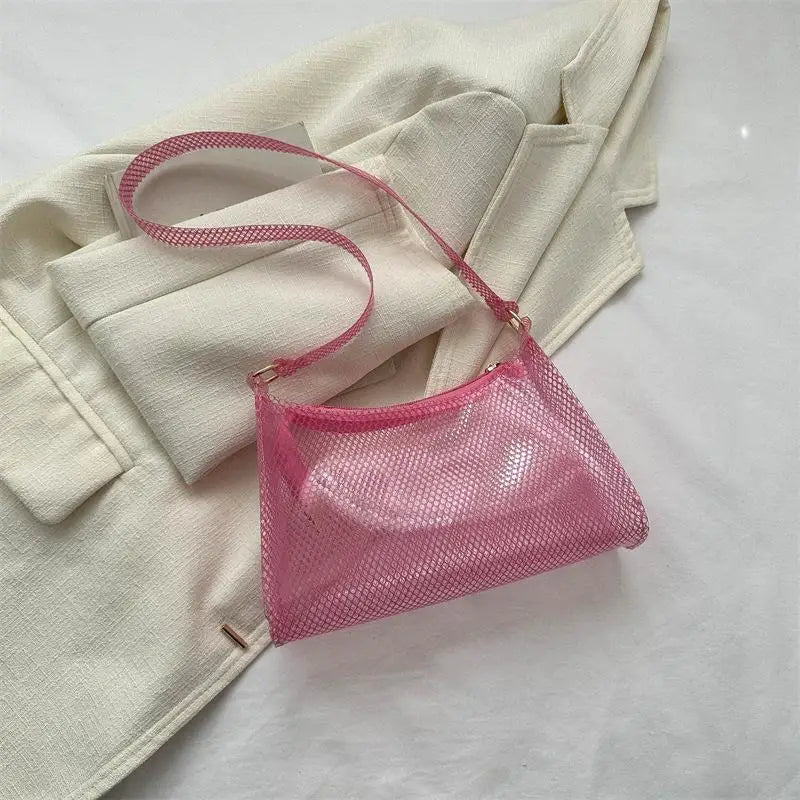 Women's Clear PVC Transparent Shoulder Bag | Crossbody Handbag