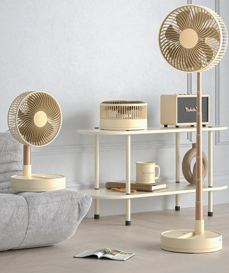 URGGU 5400mAh Rechargeable Portable Fan – 4 Speed Foldable