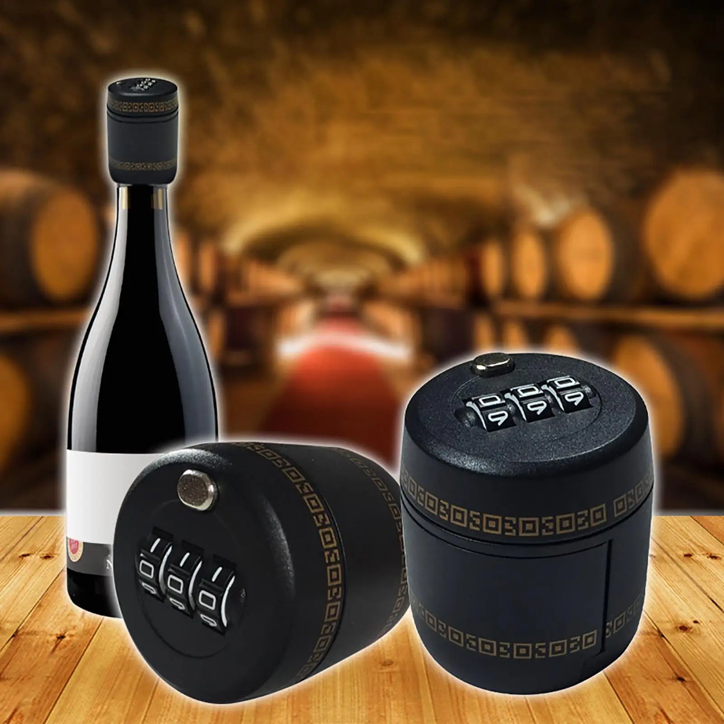 Wine Bottle Combination Lock | Secure Password Cap & Stopper