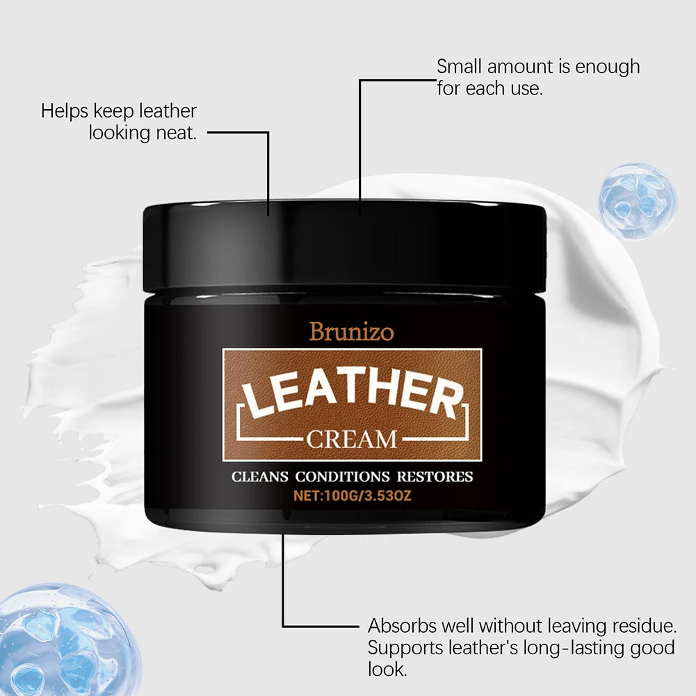 Leather Cleaning And Care Cream,Waterproof Leather Polish For Boots,Deeply Cleans Restores Natural Shine,For All Leather Goods Peaceful Pleasures Health and Wellness