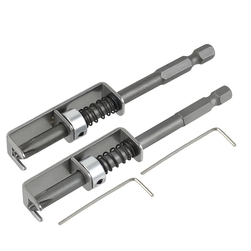 Screw Bit Holder Spring-Loaded Screw Holder Bit Retaining Adapter Tool Quick Release Attachment For Garage Repair Hardware Home Peaceful Pleasures Health and Wellness 2pc