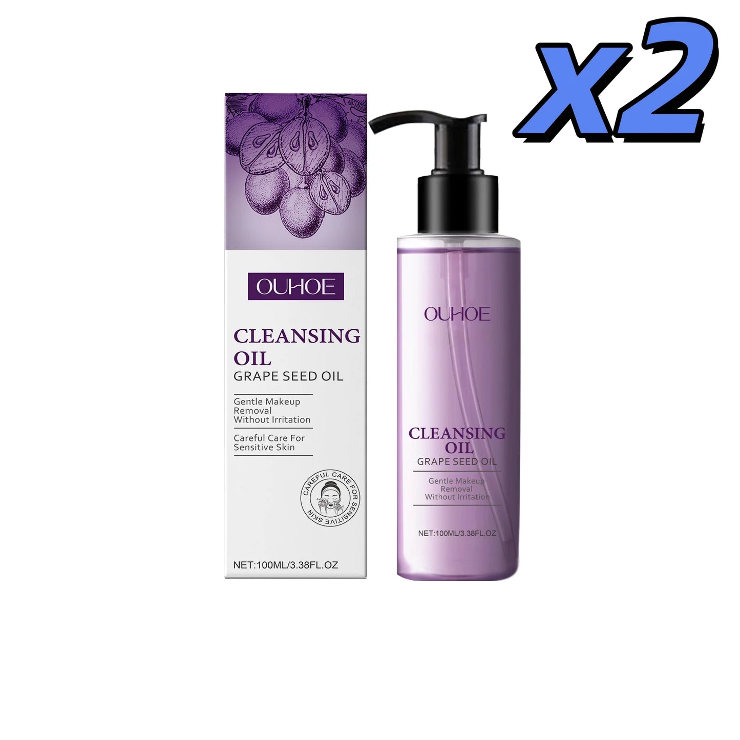 Grape Seed Cleansing Oil – Gentle Makeup Remover, 100ml