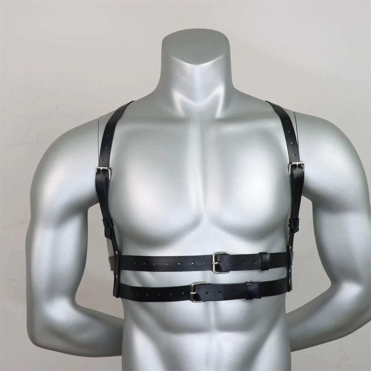 Tactical Techwear Hip Hop Punk Leather Body Harness Chest Shoulder