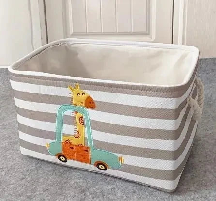 Household Children's Plush Doll Storage Basket With Large Capacity Baby Doll Folding Storage Bucket Clothes Basket Multi-Purpose Peaceful Pleasures Health and Wellness giraffe