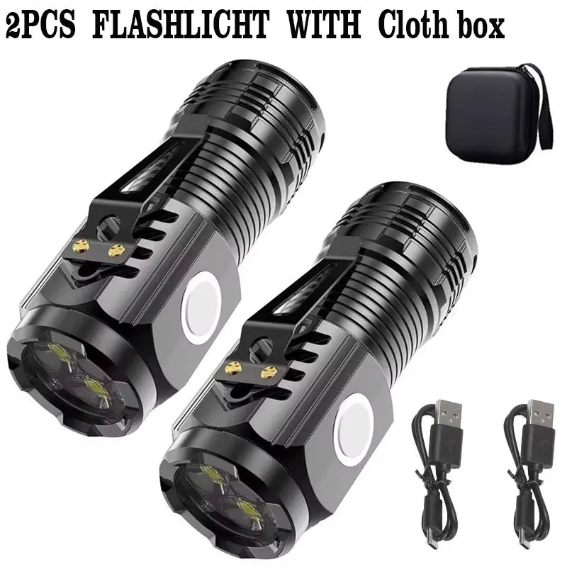 Mini 3-LED Keychain Flashlight | USB-C Rechargeable, Waterproof