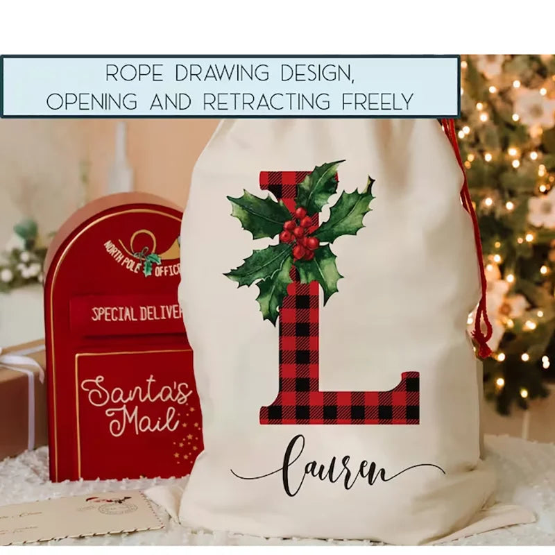 Personalized Christmas Gift Sack | Custom Santa Stocking Bag