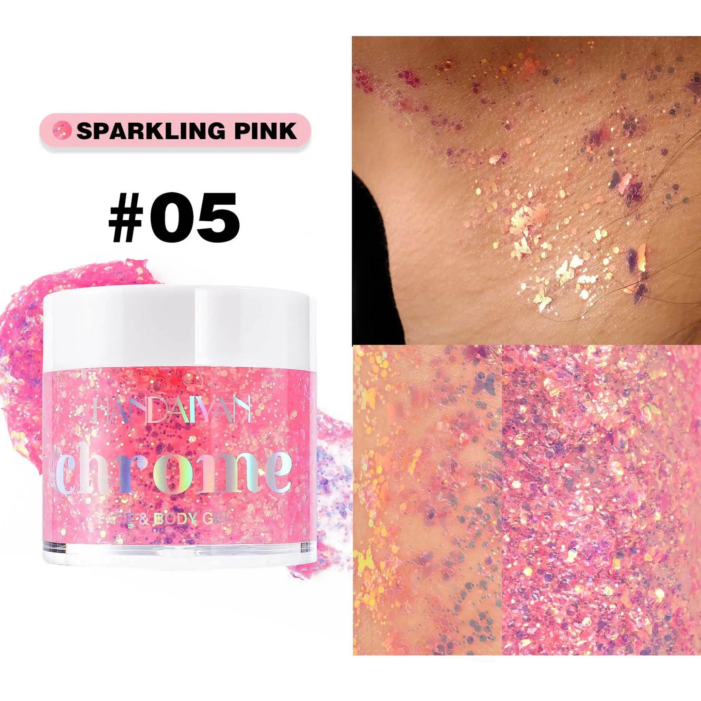 Face & Body Glitter Gel – Festival, Concert & Carnival Makeup