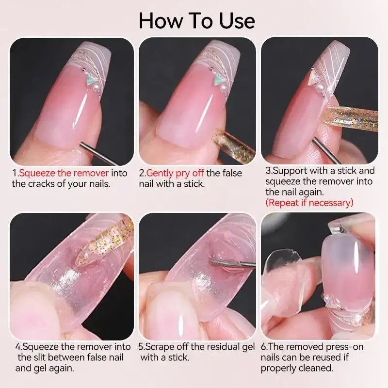 Acetone-Free Nail Glue Remover – Gentle Press-On Nail Remover Peaceful Pleasures Health and Wellness