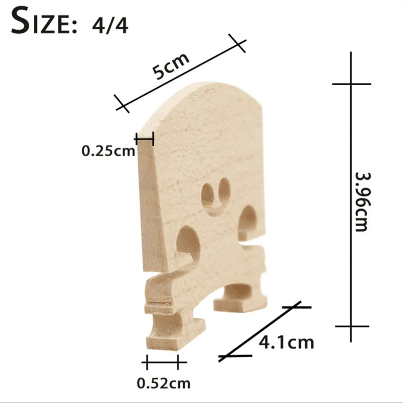 Maple Wood Regular Acoustic Violin Bridge 1 8 4 2 3 Optional Sizes