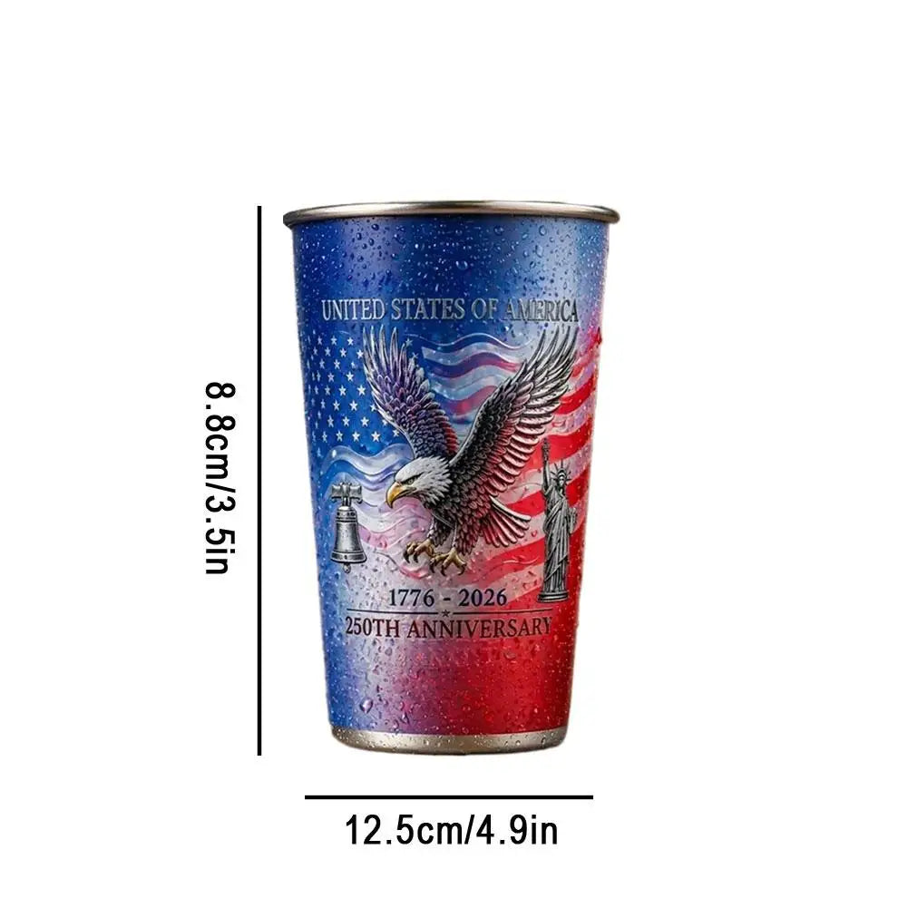 USA 250th Anniversary Cold color change Mug - Eagle Flag Print Coffee Cup Independence Day Special Edition Drinkware Peaceful Pleasures Health and Wellness