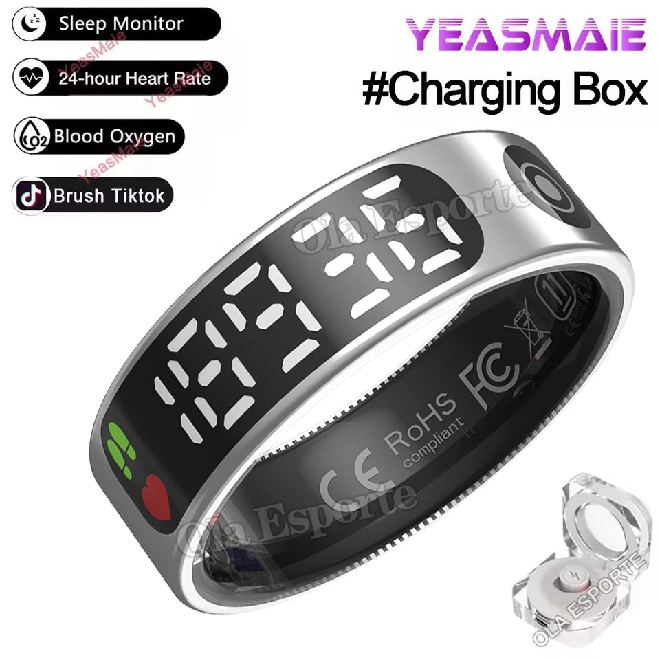 SR08 Smart Ring – Heart Rate, SpO2, Sleep & 5ATM Waterproof