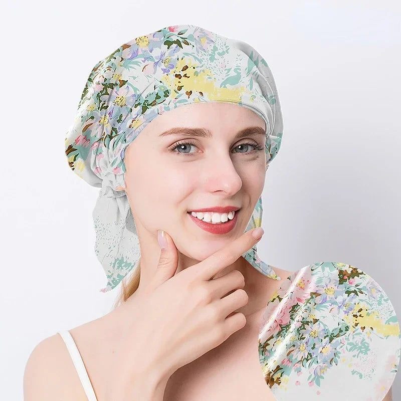 100% Mulberry Silk Sleep Beanie – Night Cap & Hair Wrap