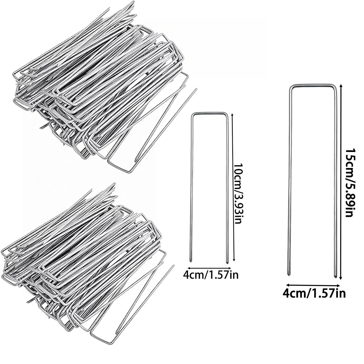 Heavy Duty U-Shaped Garden Stakes & Landscape Pins 25/50 Pcs Landscape Garden Pins Peaceful Pleasures Health and Wellness
