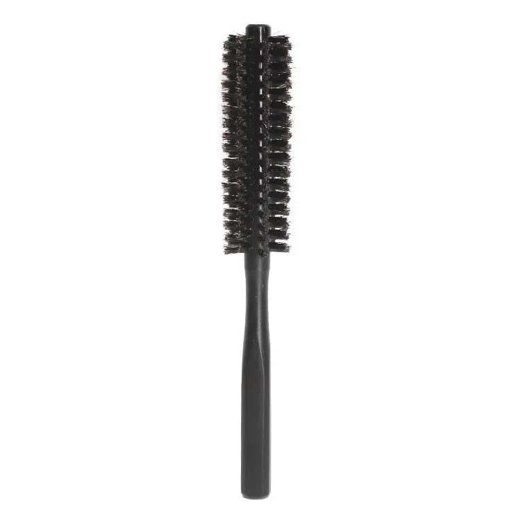 Boar Bristle Round Hair Brush & Tail Comb | Wood Handle