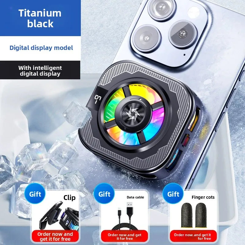 cooling fan for mobile phone cooler for phone gaming cell phone cooler radiator magnetic cell phone game cooler gaming mobile Peaceful Pleasures Health and Wellness Digital display clip