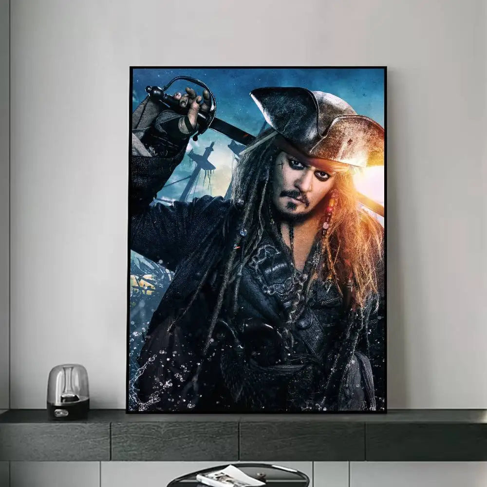P-Pirates of the C-Caribbean Poster for Modern Decor in Home Offices, Bedrooms, Living Rooms, Kitchens, Bathrooms. Peaceful Pleasures Health and Wellness z2 50x70cm Unframed