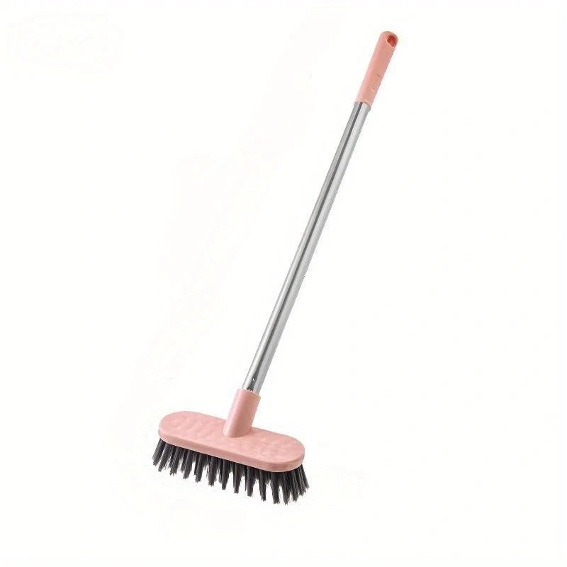 Heavy Duty Floor Scrub Brush | Long Handle & Stiff Bristles