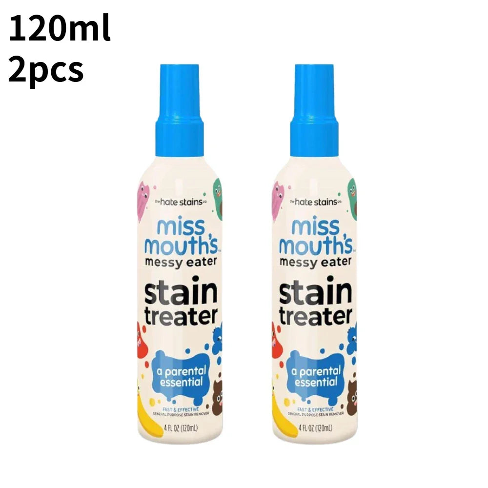 Stain Remover Spray Portable Stain Treater For Laundry Fabric Oil Remover Clothing Stain Remover For Clothes Stain Treater Spray Peaceful Pleasures Health and Wellness 120ml 2PCS