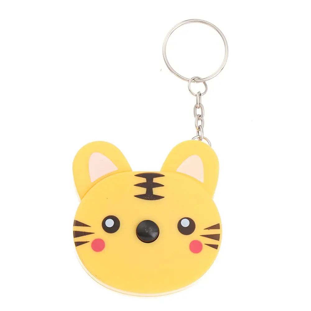 Cartoon Animal Tape Measure with Keychain – 1.5M Retractable