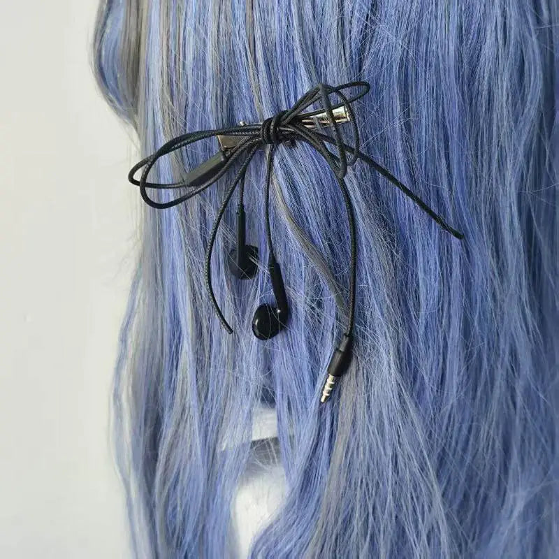 Y2K Headphone Bow Hair Clip | Punk Style for Women & Girls