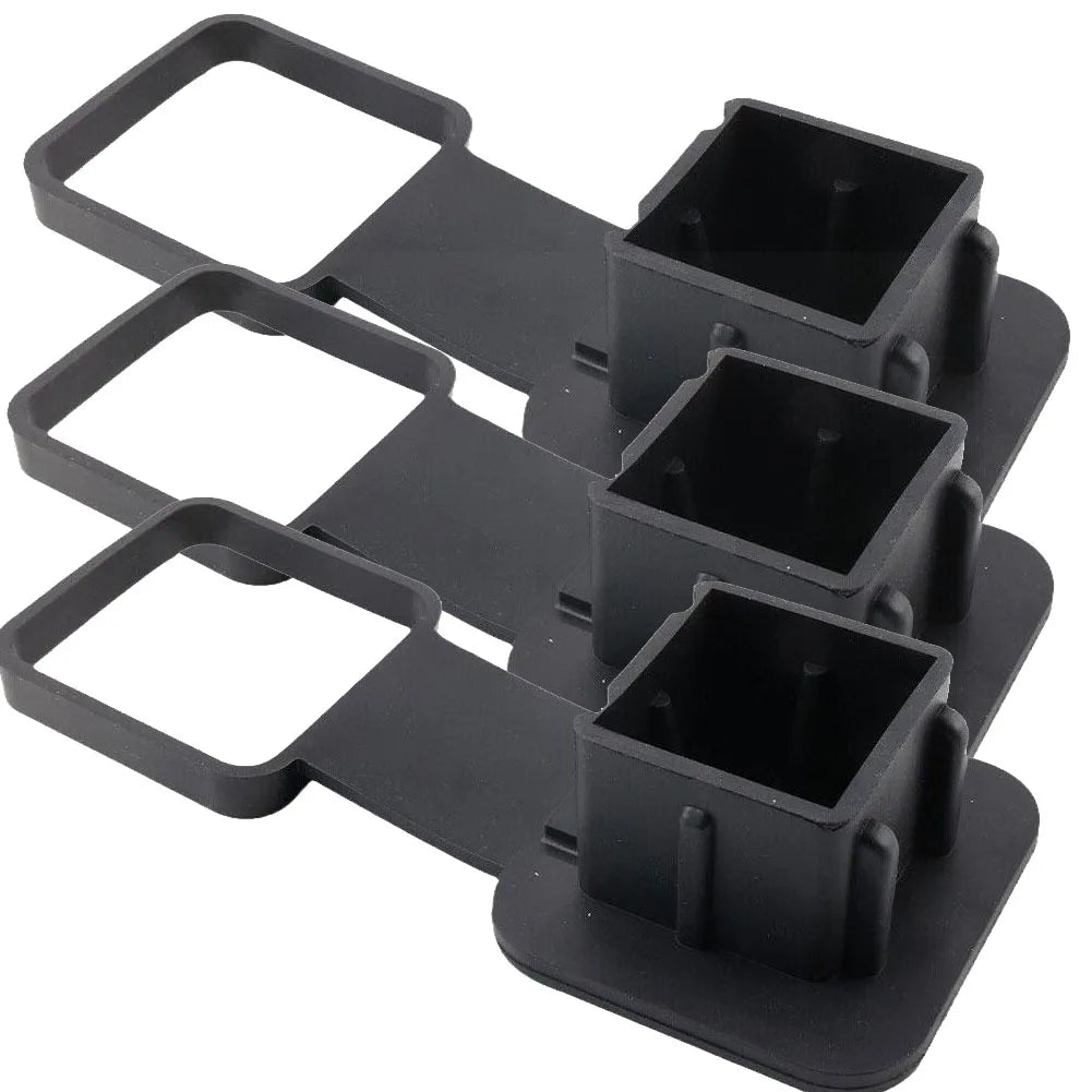 Tow Plug Tube Cap Protector Waterproof Trailer Hitch Cover Dustproof 2 Inch Receiver Auto Square Plug Tow Hook Cover Peaceful Pleasures Health and Wellness 3PCS