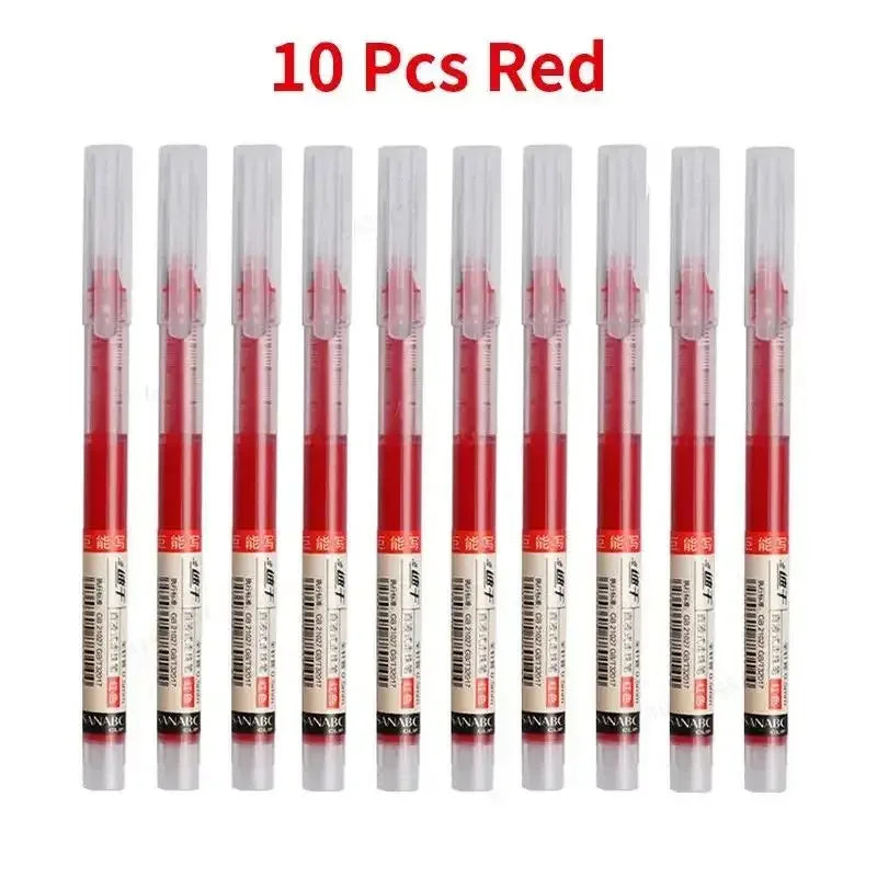 3- Straight Liquid Gel Pen Quick-drying Large-capacity Black Blue Ink