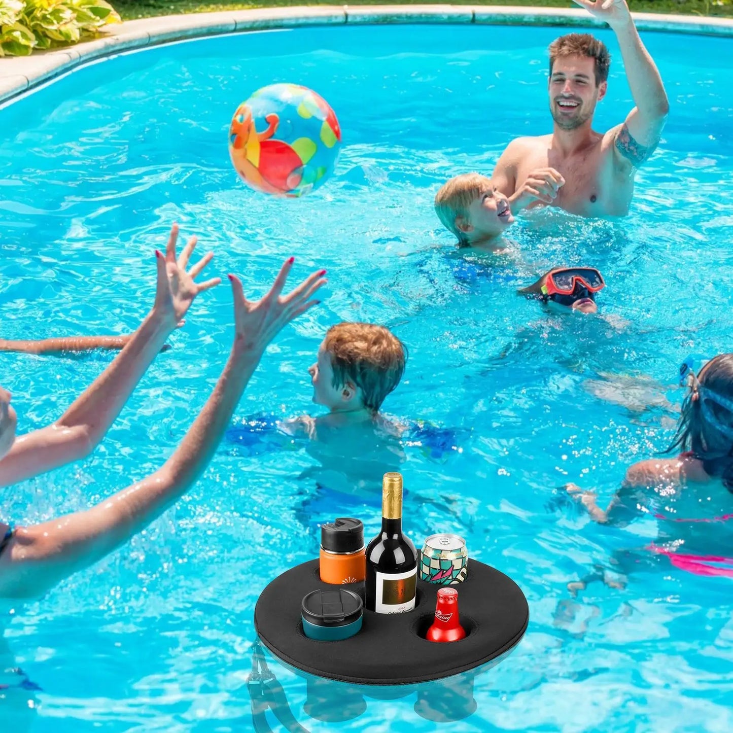 5-Hole Floating Drink Holder for Pool, Spa & Hot Tub