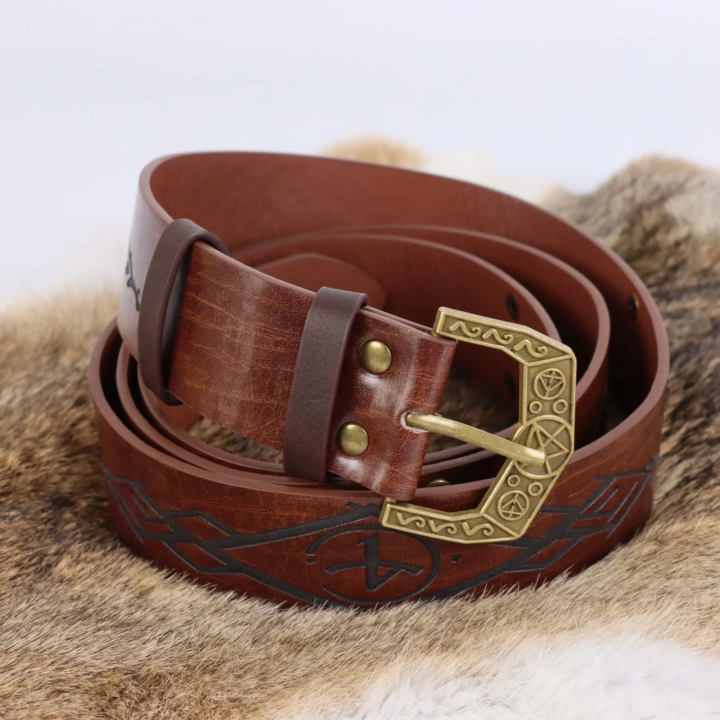 Medieval Viking Knight Belt Retro Waist Bag Copper Coin Renaissance