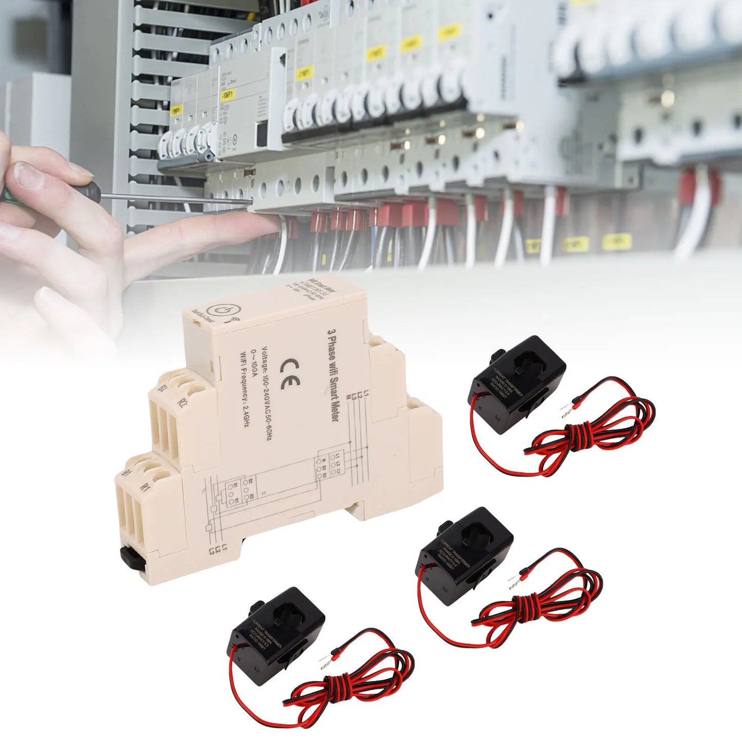 Smart Electricity Meter 3 Phase Wifi Energy DIN Rail Installation