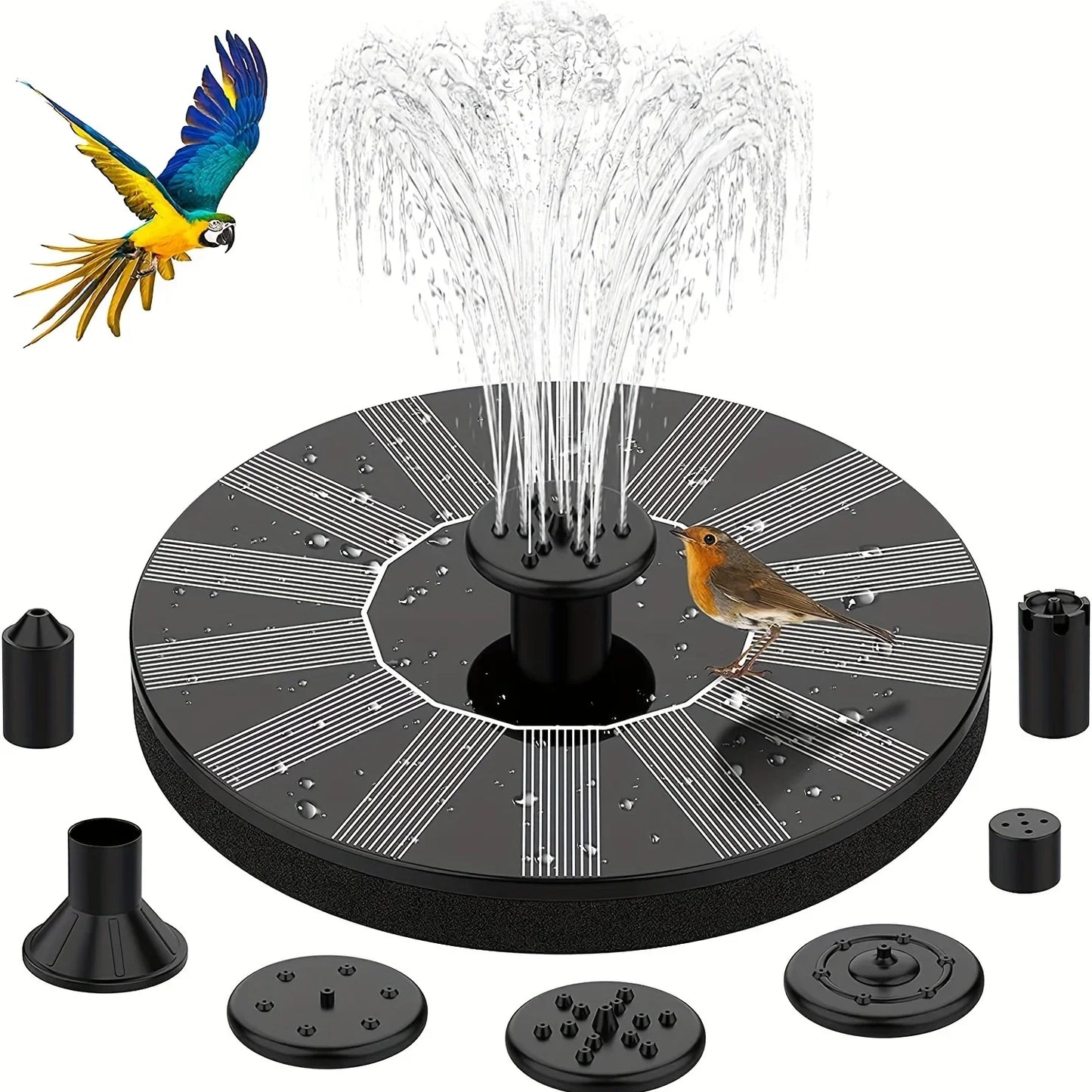 AISITIN 12" Hanging Bird Bath with Fountain & Chain
