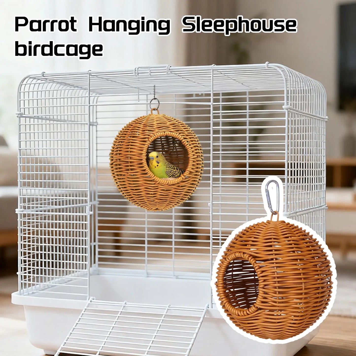 Spherical Parrot Hanging Nest – Bird Sleeping & Breeding House