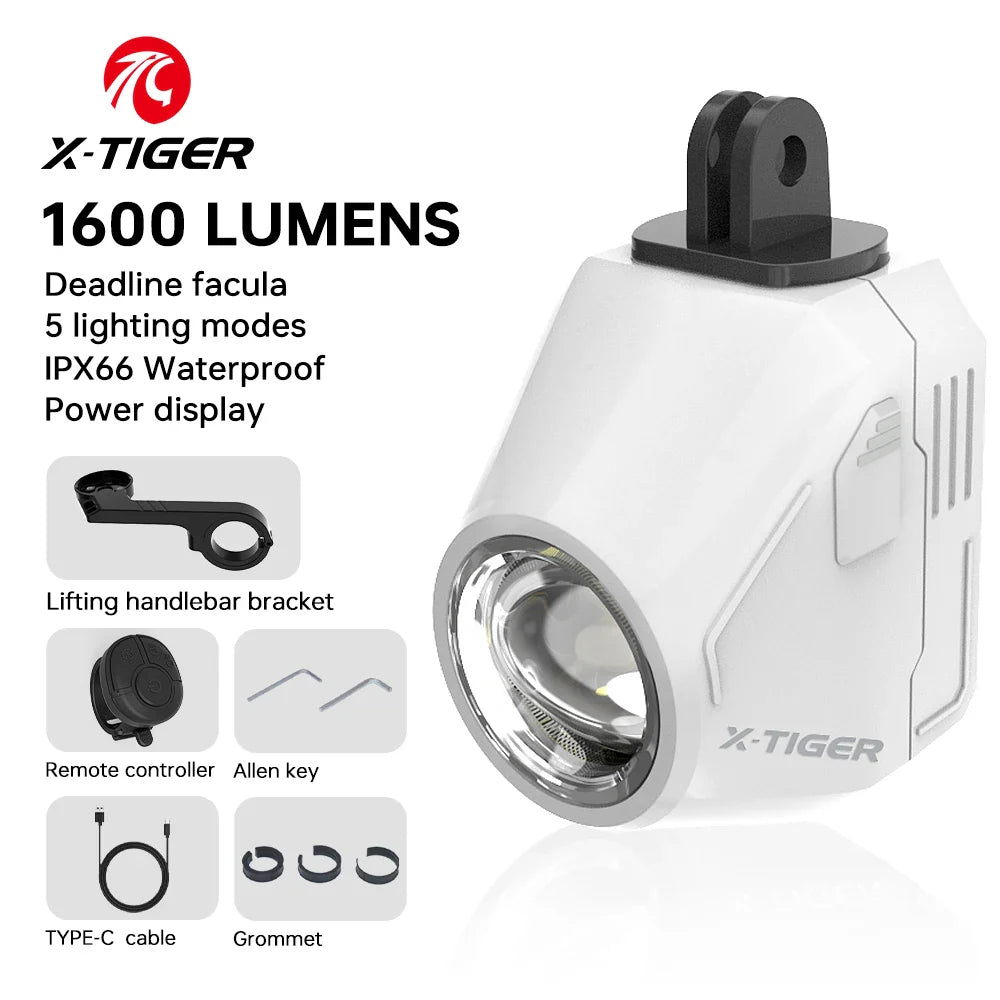 X-TIGER 1600 Lumen Bike Light – Wireless Remote & IP66