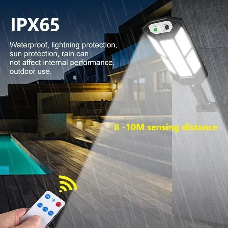 9900LM Solar Outdoor LED Light | Motion Sensor IP65 4 Modes
