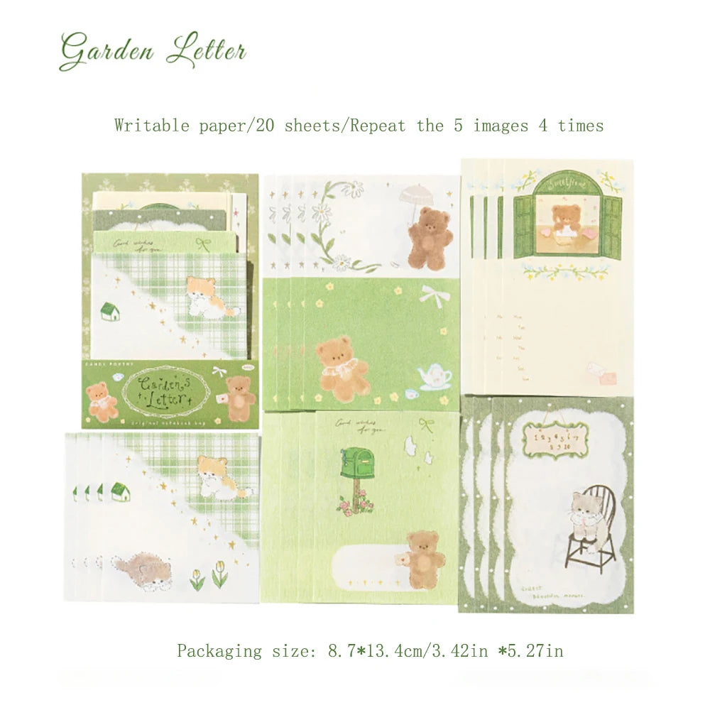 Combination Note Cute Fairy Tale Student Message Memo Can Be Used As