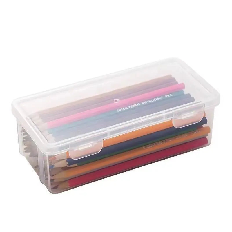 Large Transparent Pencil Case & Art Supply Storage Box