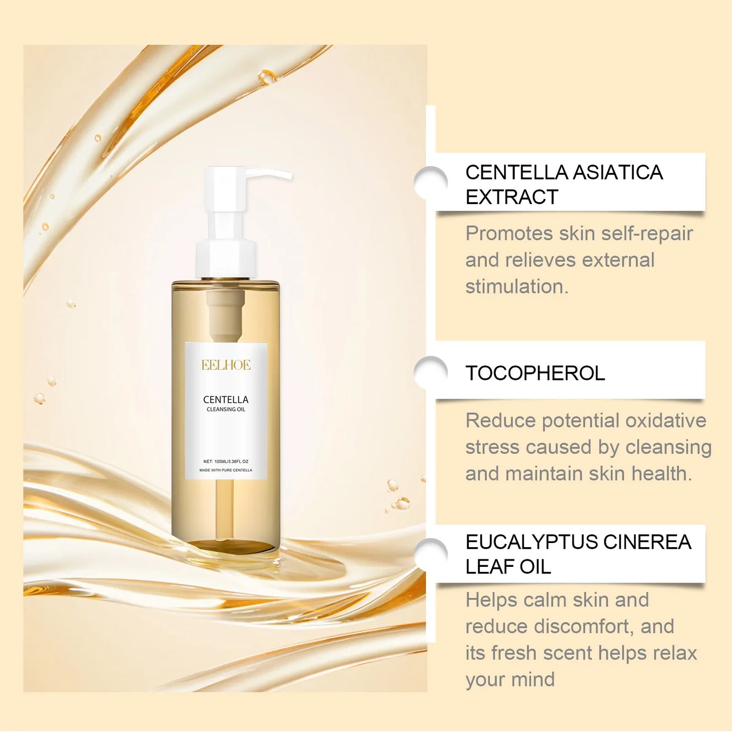Centella Cleansing Oil Makeup Remover for Sensitive Skin Peaceful Pleasures Health and Wellness