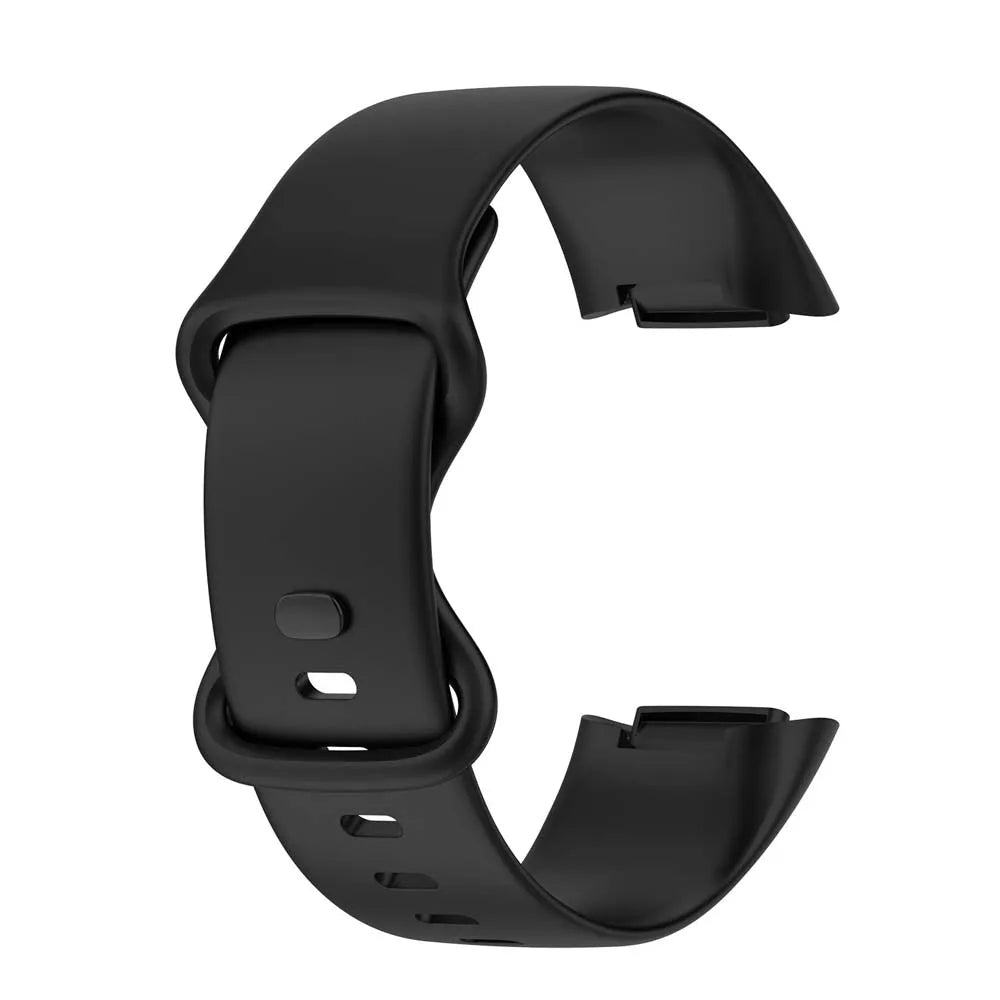 Silicone Replacement Band for Fitbit Charge 5 & 6 – Soft Strap Peaceful Pleasures Health and Wellness Black
