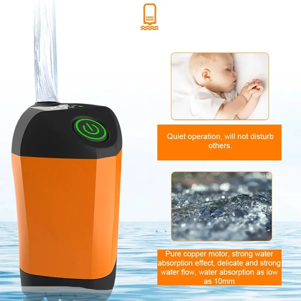 Portable High Pressure Rechargeable USB Powered Electric Shower Pump Waterproof for Camping Beach Hiking Pet Bath Car Wash Peaceful Pleasures Health and Wellness
