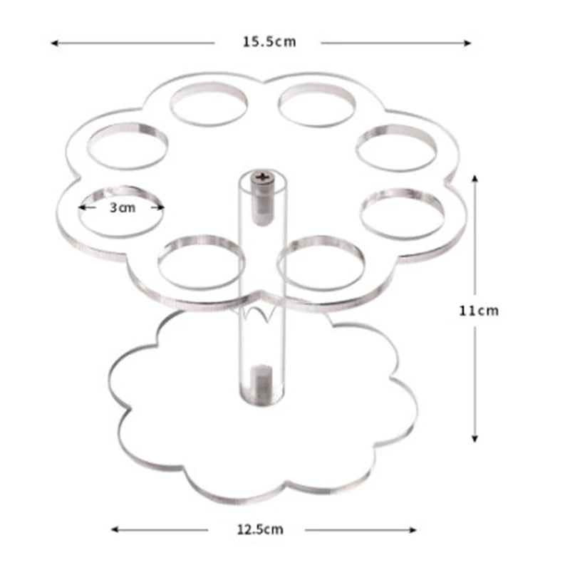 8-Hole Acrylic Ice Cream Cone Stand Holder – Clear Display
