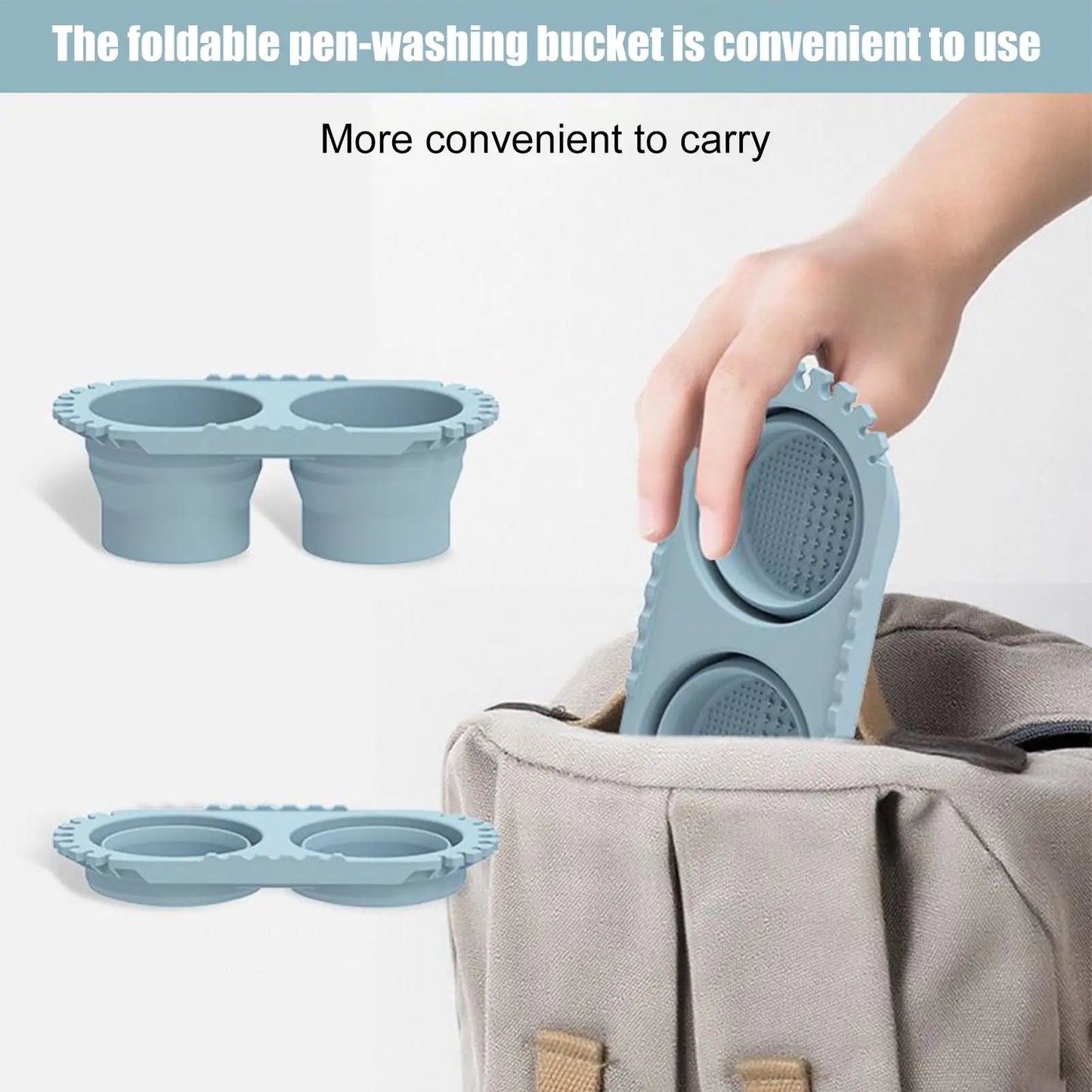 Foldable Silicone Paint Brush Washer Cup – 3-in-1 Art Cleaner