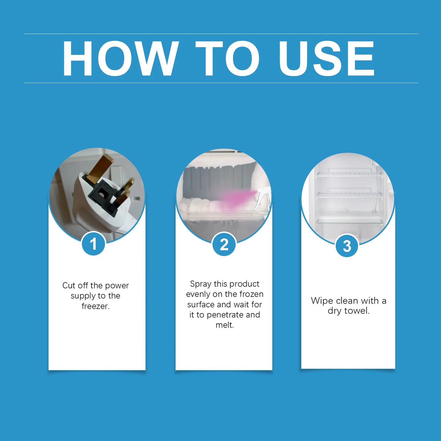 Jakehoe Freezer Defrost Spray – Fast Ice Removal 120ml