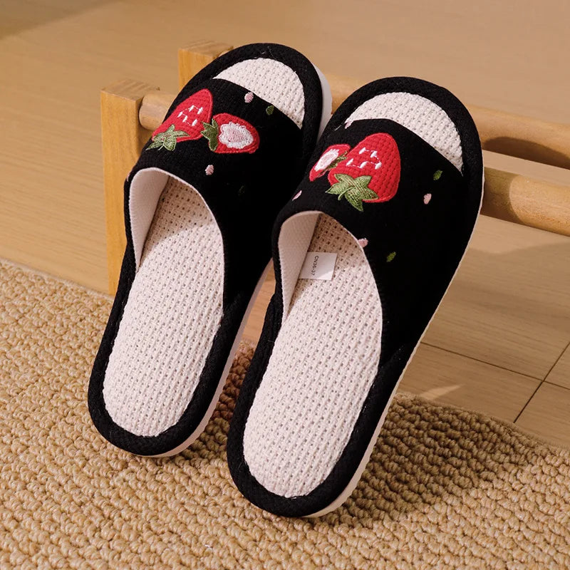 Women's Fluffy Winter Slippers – Soft Anti-Slip Indoor Slides