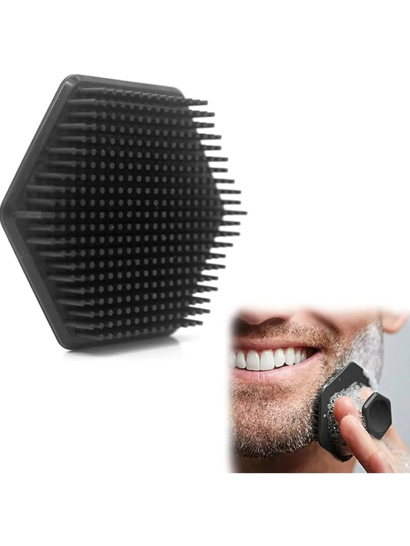 Silicone Exfoliating Face & Body Scrub Brush – No-Slip Handle